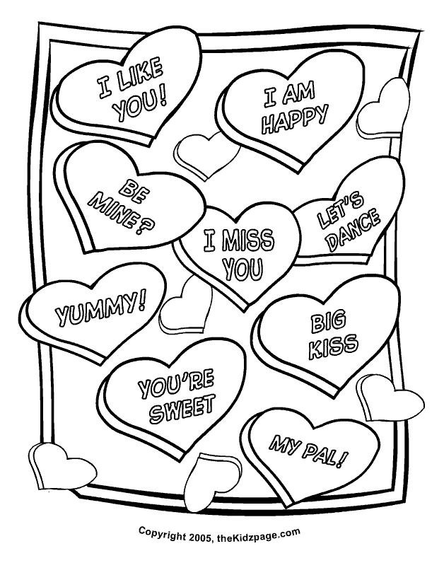 Valentine’s Day 4 Cool Coloring Page