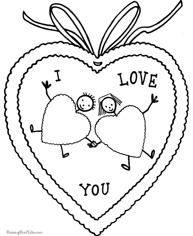 Cool Valentine’s Day 50 Coloring Page
