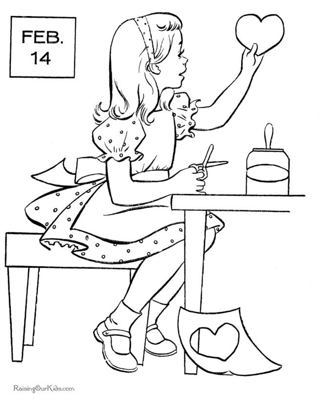 Valentine’s Day 52 For Kids Coloring Page