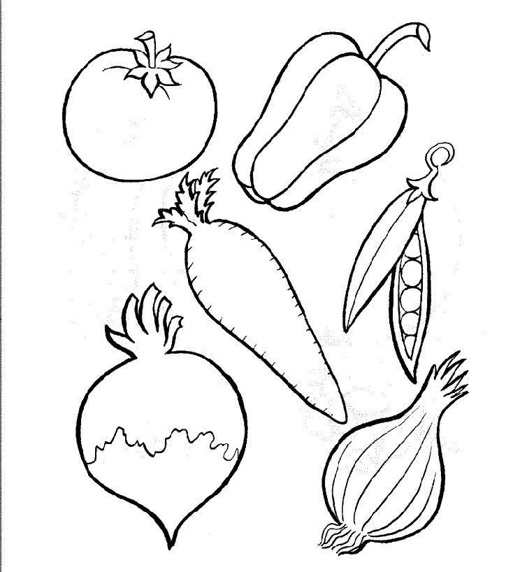 Vegetables 1 For Kids Coloring Page