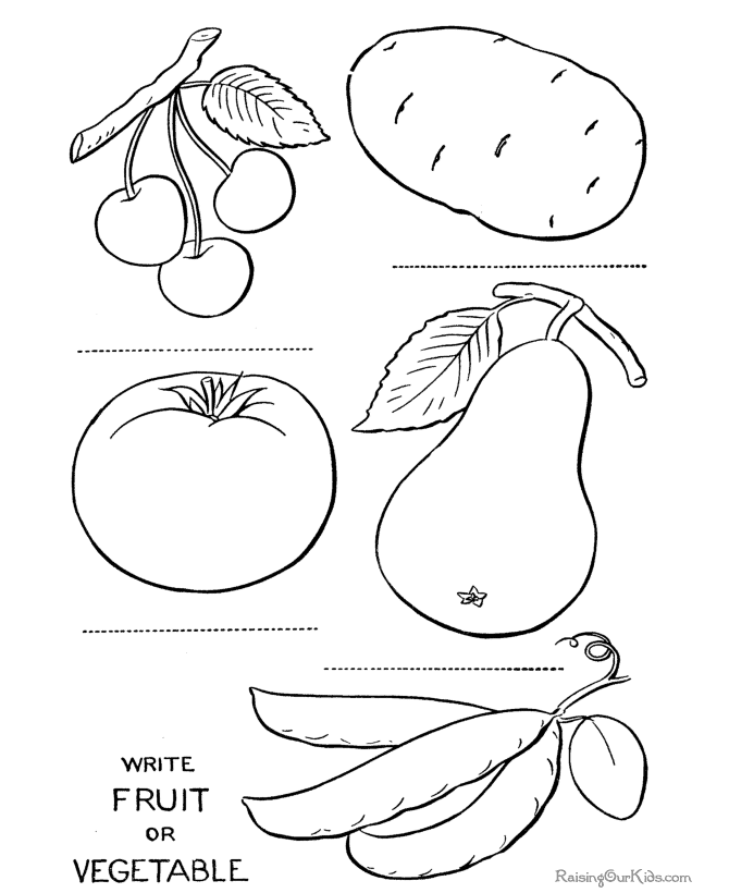 Cool Vegetables 11 Coloring Page