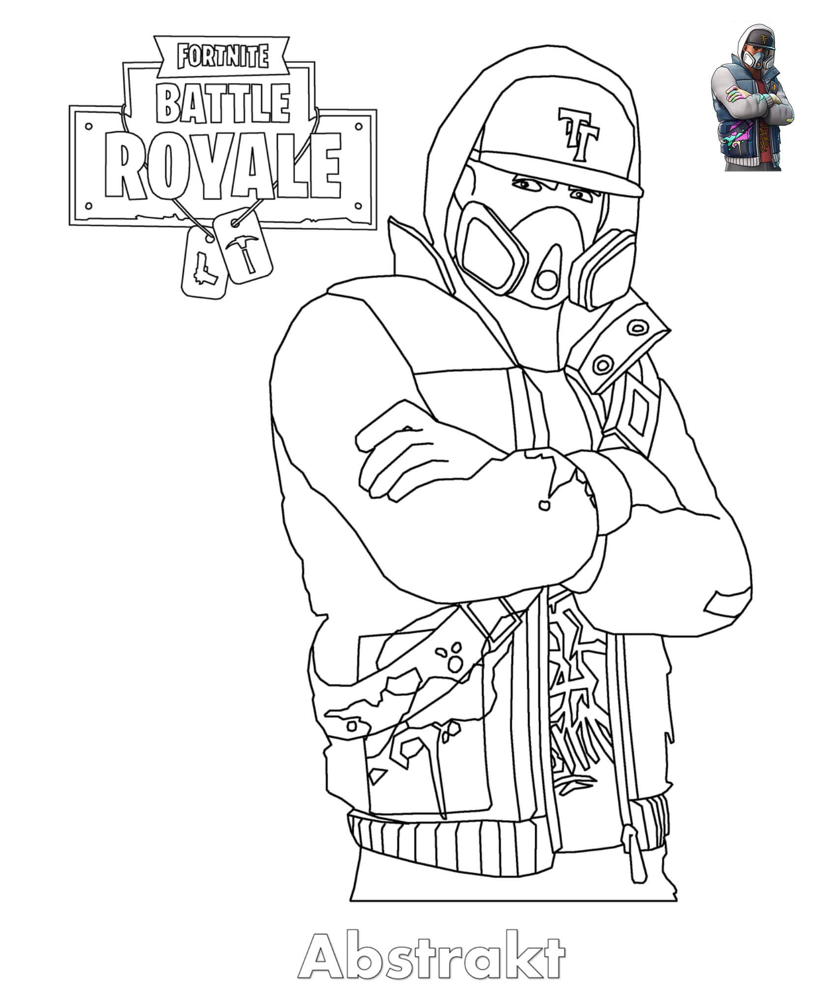 Abstrakt Fortnite Skin Coloring Pages - Coloring Cool