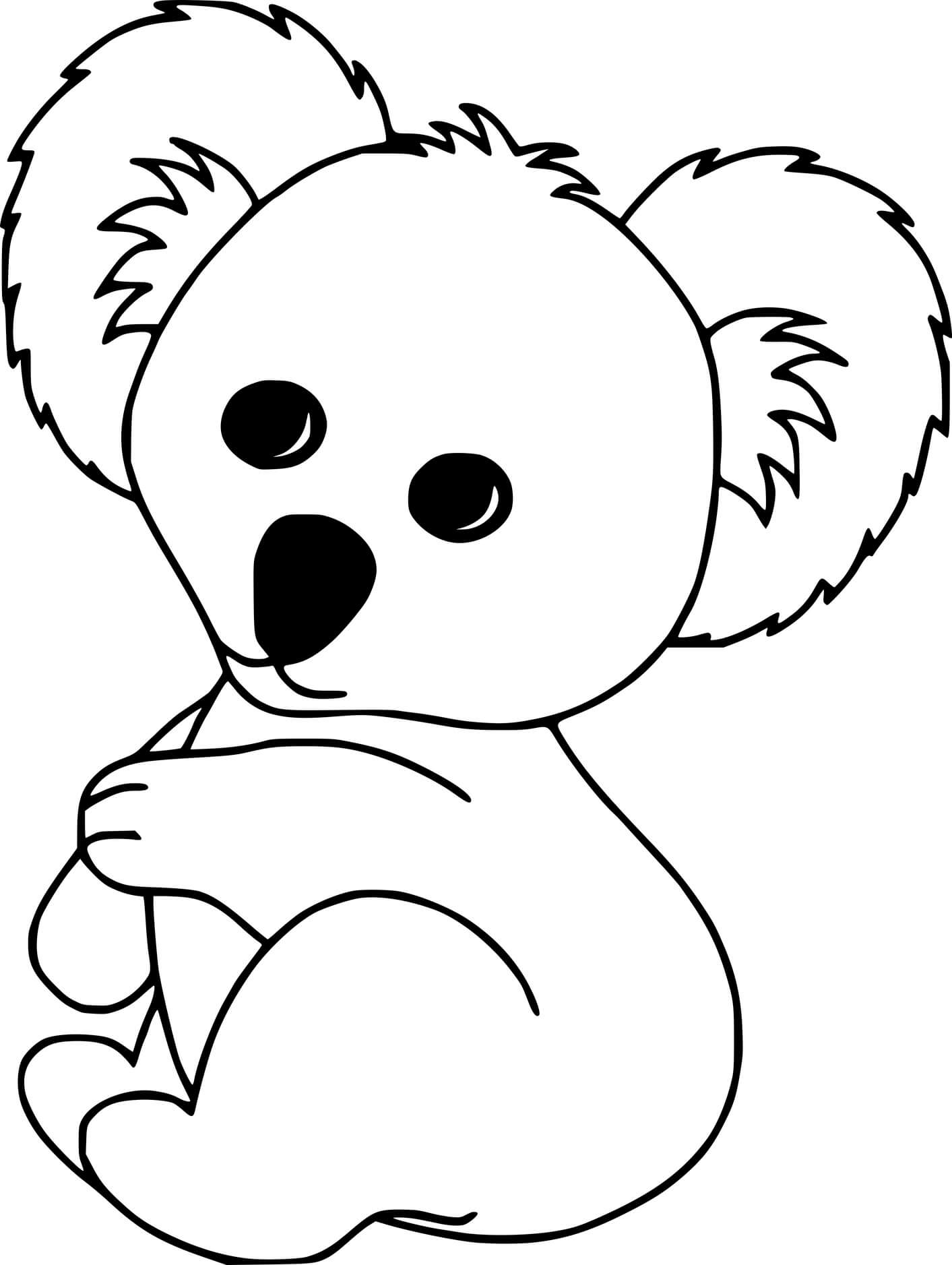 Раскраски для девочек коала