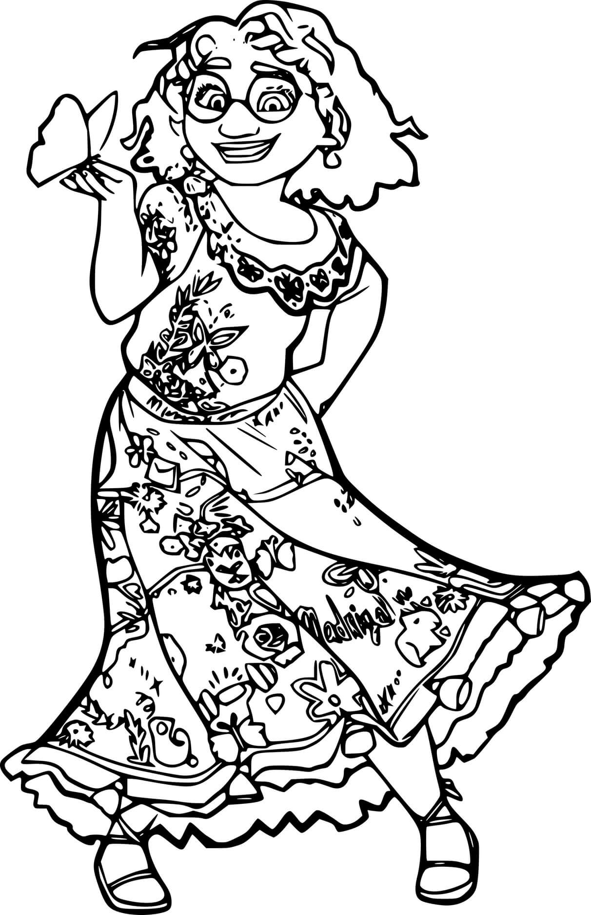 Encanto Mirabel Madrigal Coloring Pages - Coloring Cool