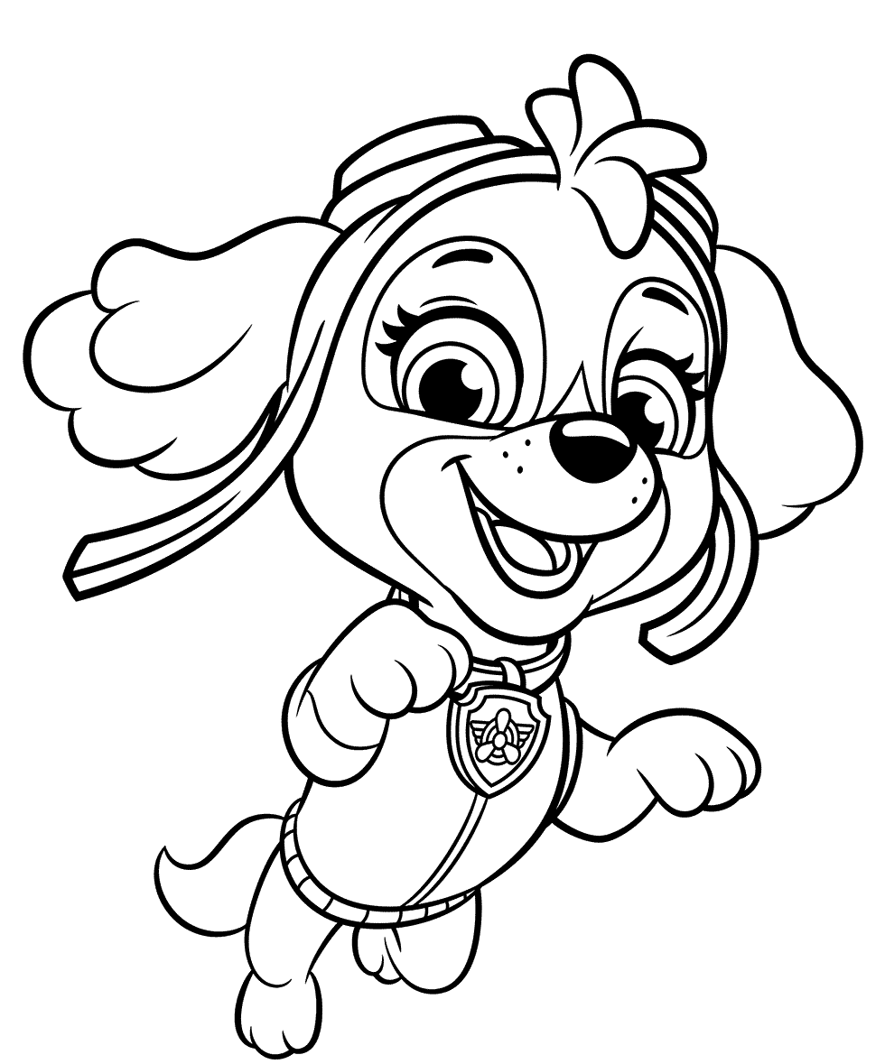 PAW Patrol Skye Page Coloring Pages - Coloring Cool