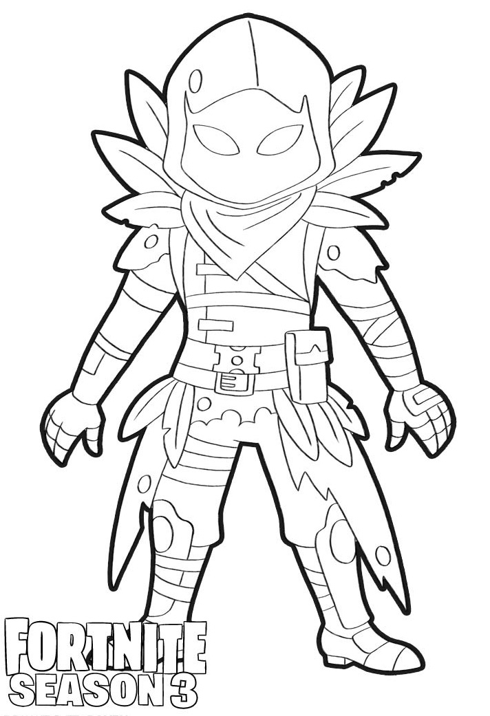 Raven Fortnite Season 3 Coloring Pages - Coloring Cool