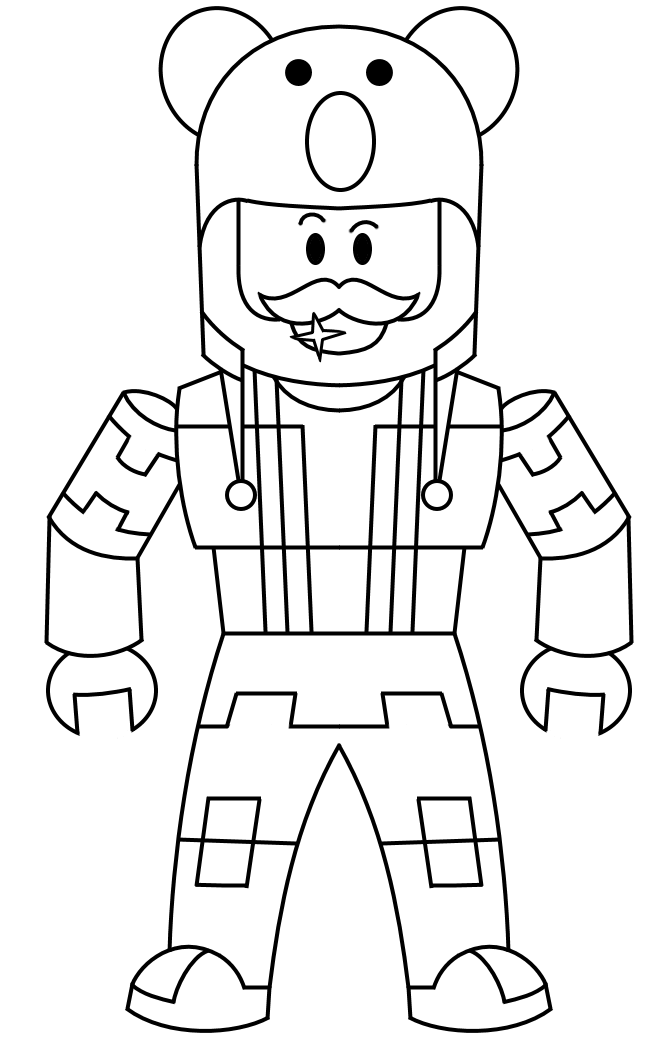 Roblox Character Men Coloring Pages - Coloring Cool