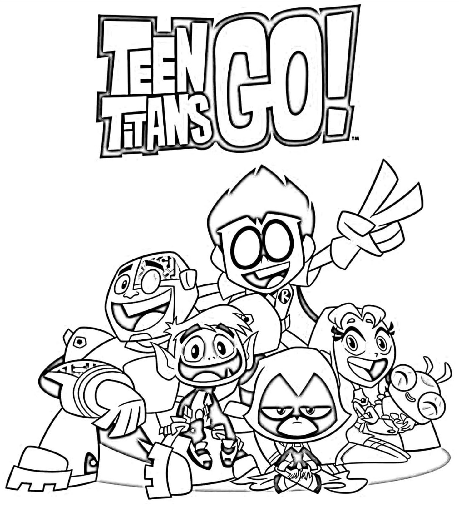 Team titans go coloring pages