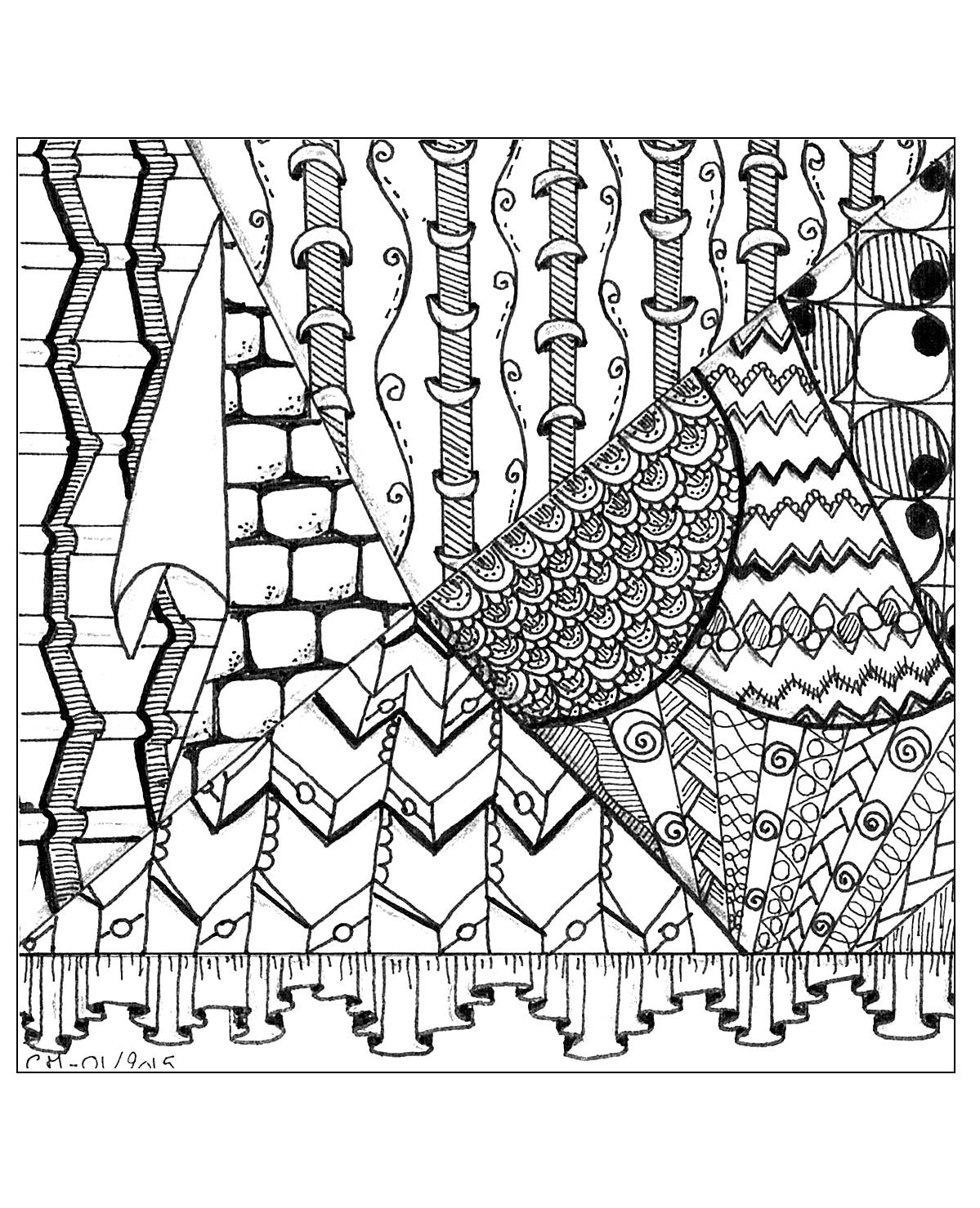 Zentangle Turtle Adults Coloring Pages Coloring Cool