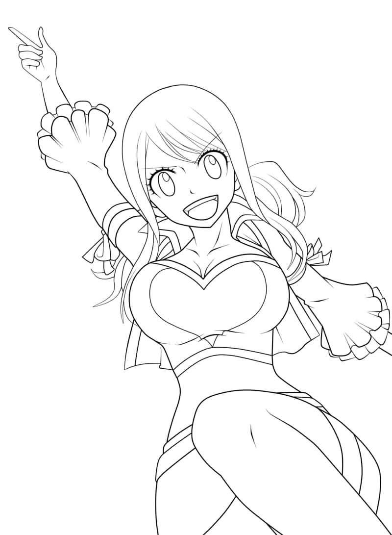 Free Amazing Lucy Heartfilia coloring page to Print, Download or Color onli...