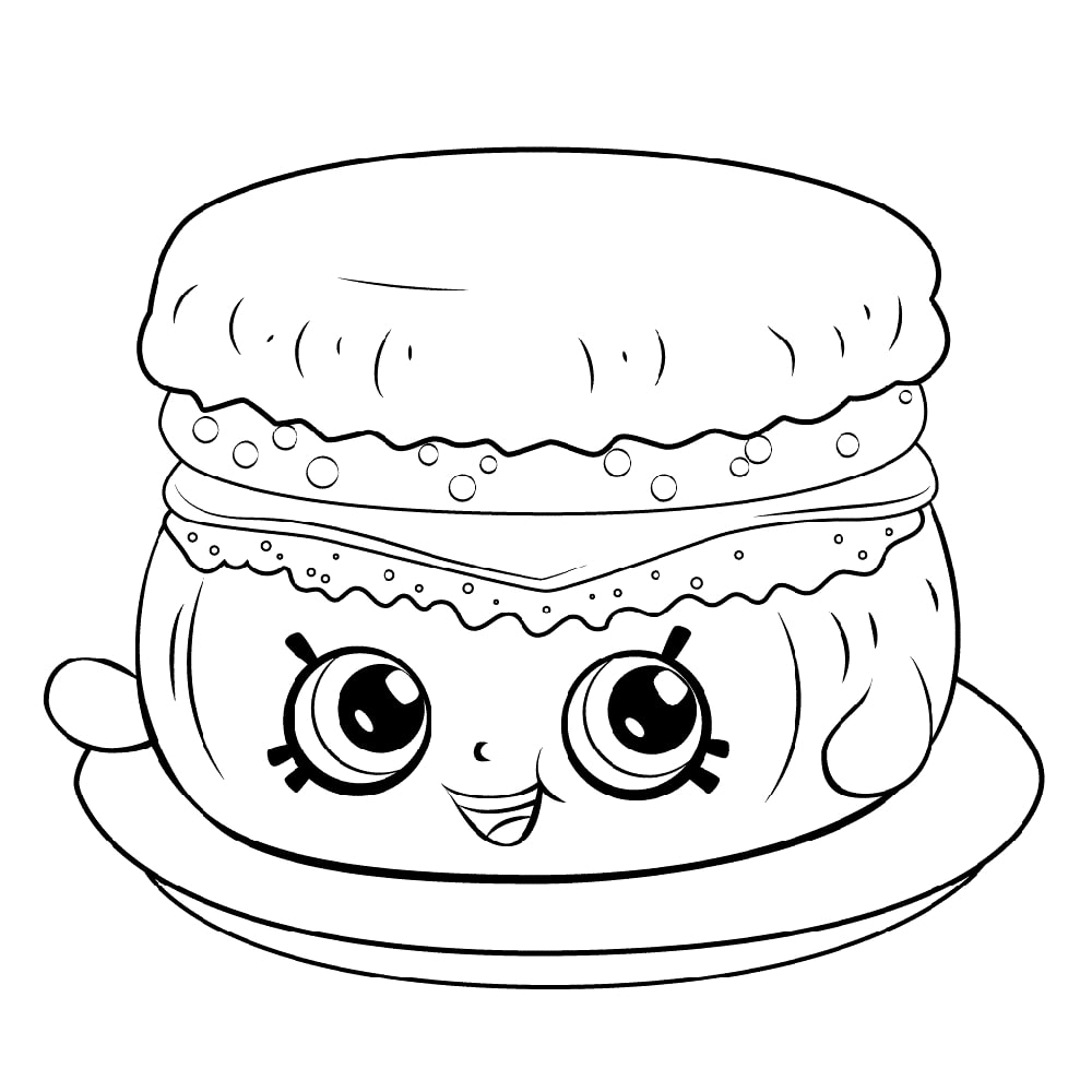 Barbie Breakfast Muffin Shopkin Coloring Pages - Coloring Cool