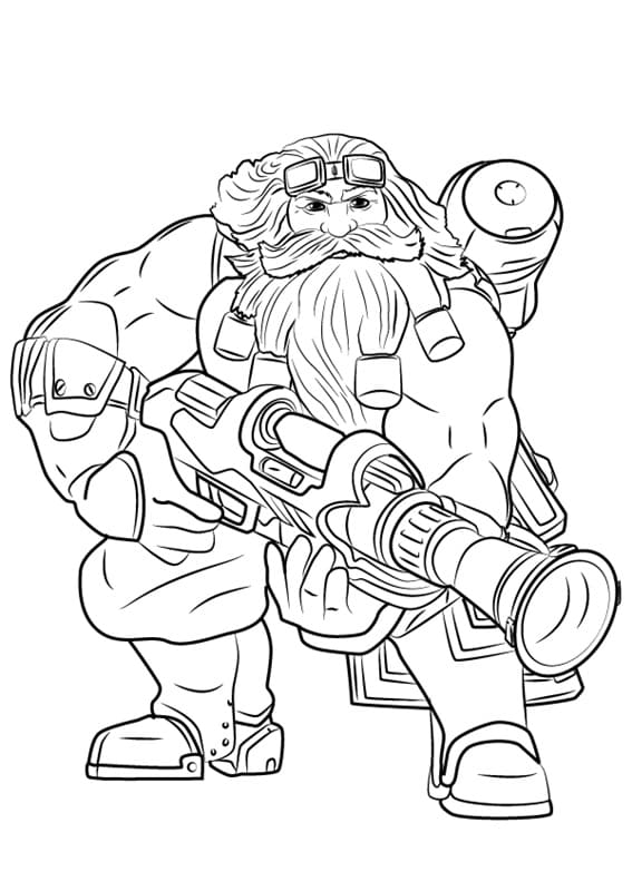Barik from Paladins Coloring Pages - Coloring Cool