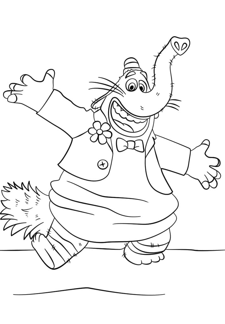 Bing Bong Inside Out Coloring Pages - Coloring Cool