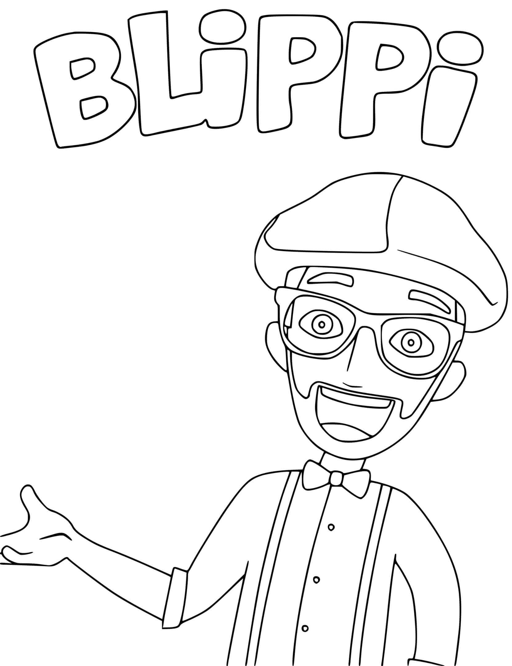 Blippi Educational Coloring Pages Coloring Cool