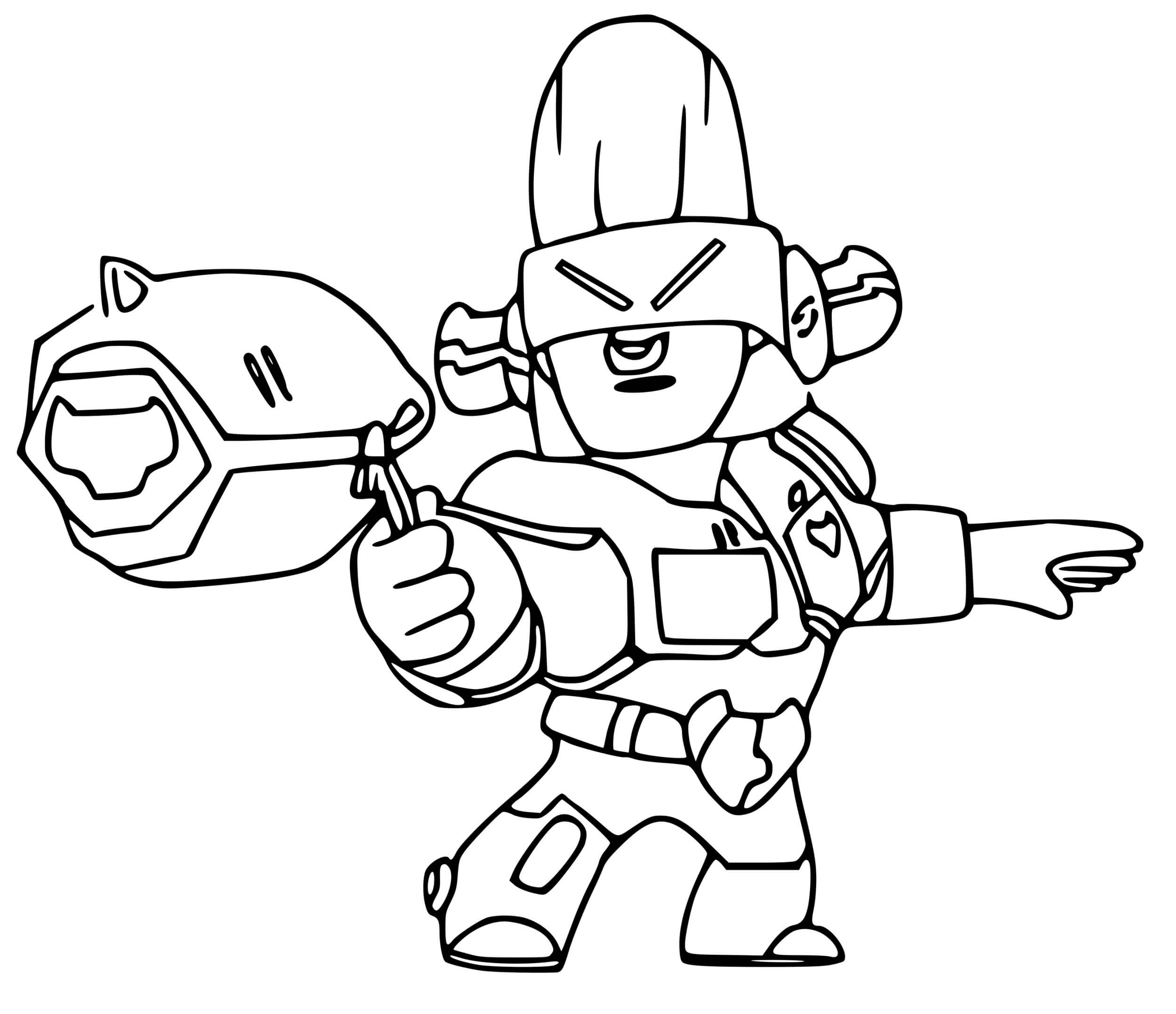 Brawl Stars Force Starr Bull De L Espace Coloring Pages - Coloring Cool