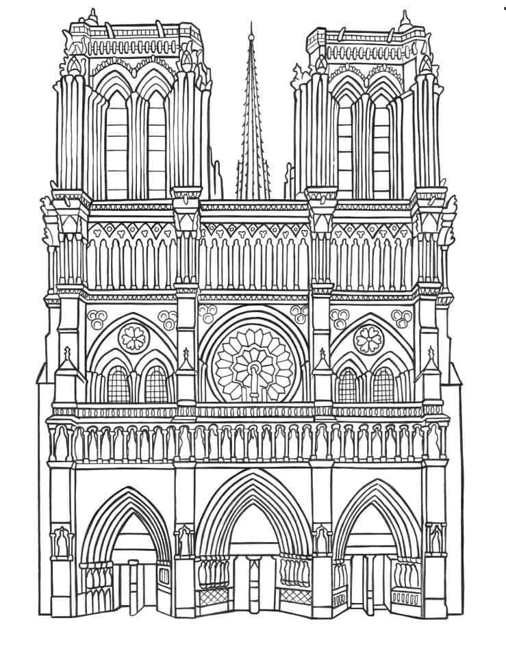Cathedrale Notre Dame Coloring Pages.