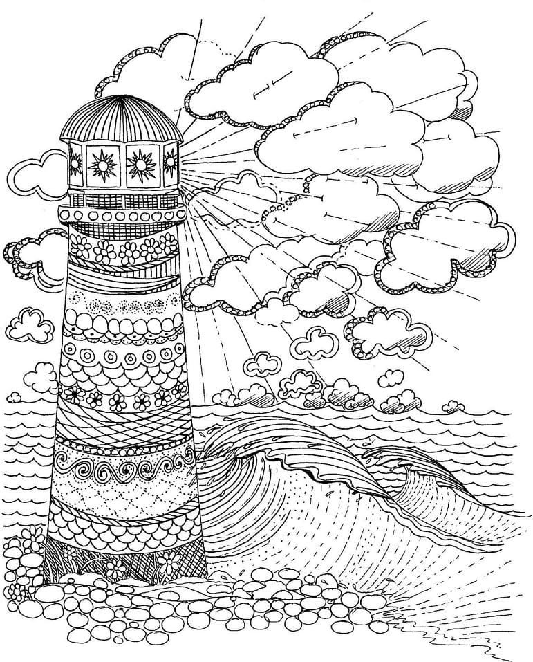 Simple Lighthouse 6 Coloring Pages - Coloring Cool