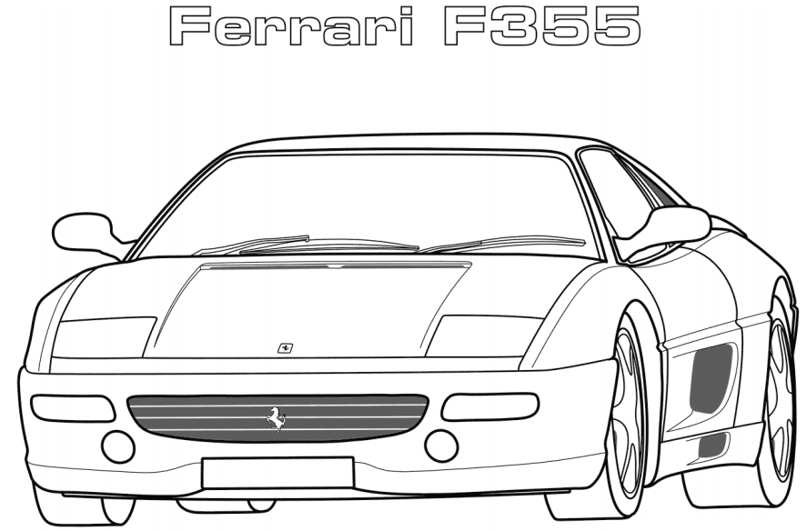 Ferrari F355 Coloring Pages - Coloring Cool
