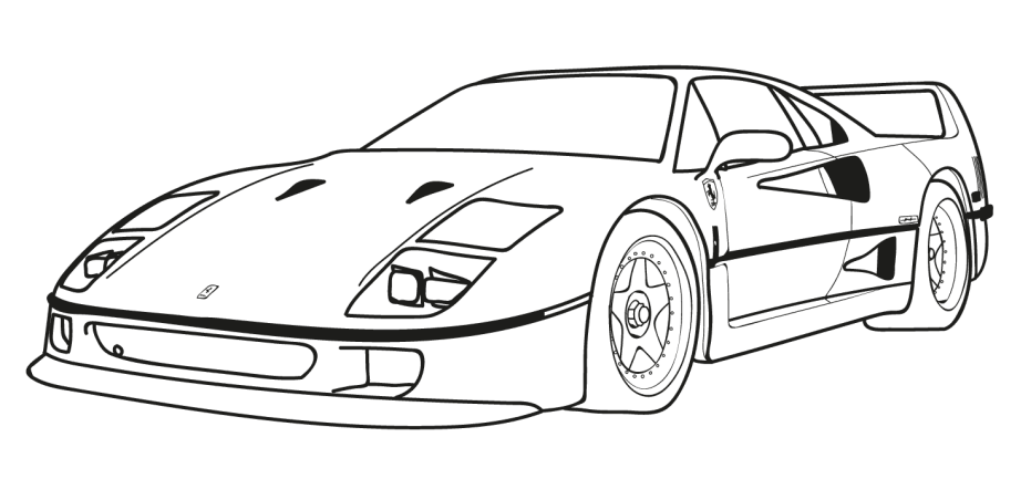 Ferrari F40 Coloring Pages - Coloring Cool