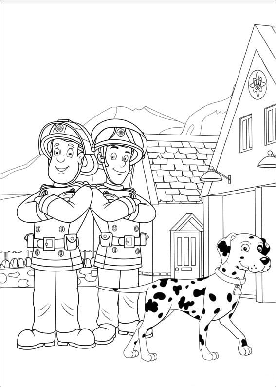 Fireman Sam Characters 5 Coloring Pages - Coloring Cool