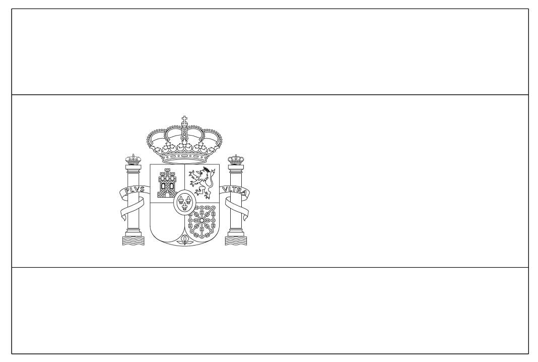 Flag of Spain Coloring Pages - Coloring Cool