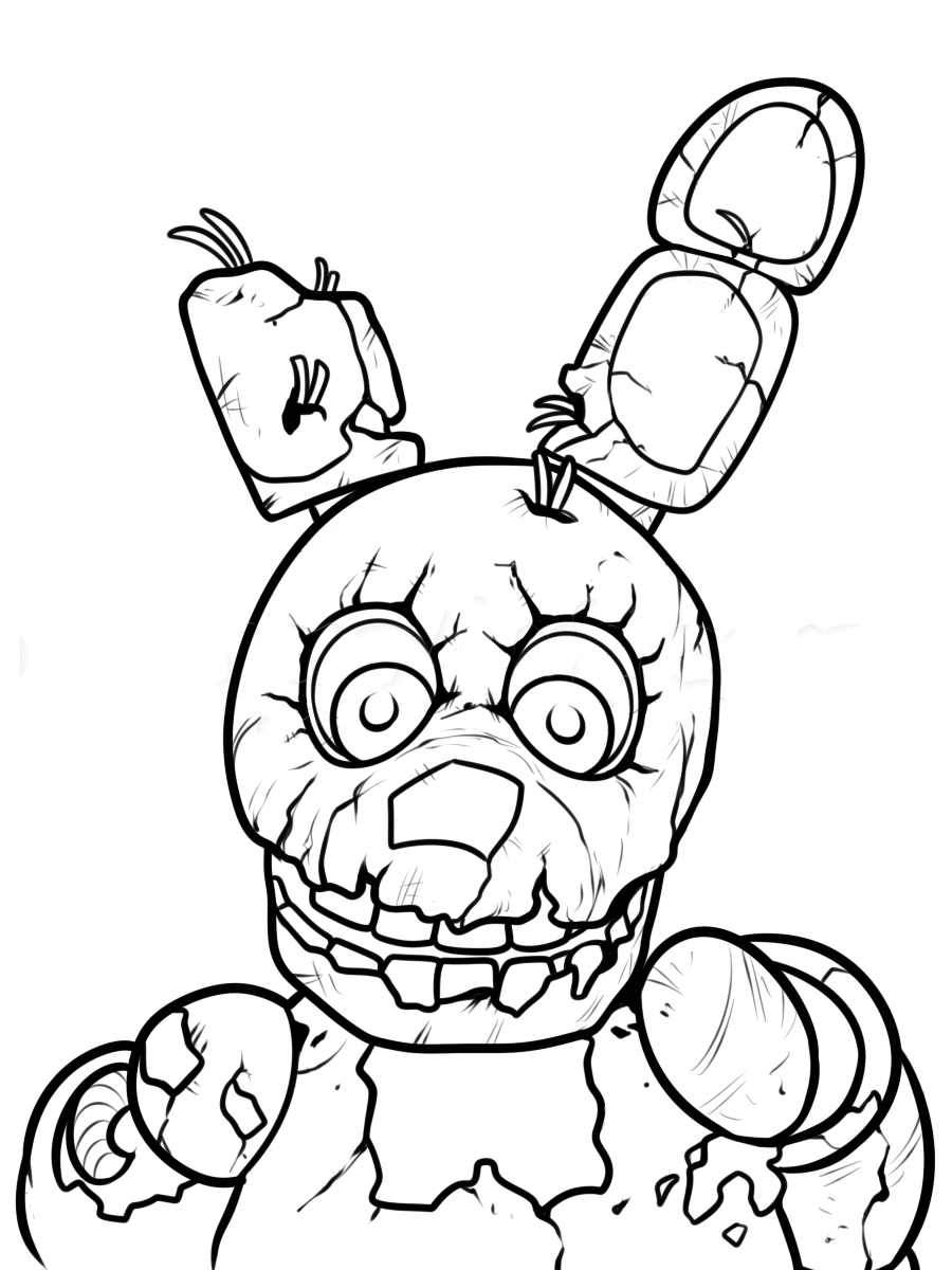 Five Nights At Freddys Fnaf Coloring Pages.
