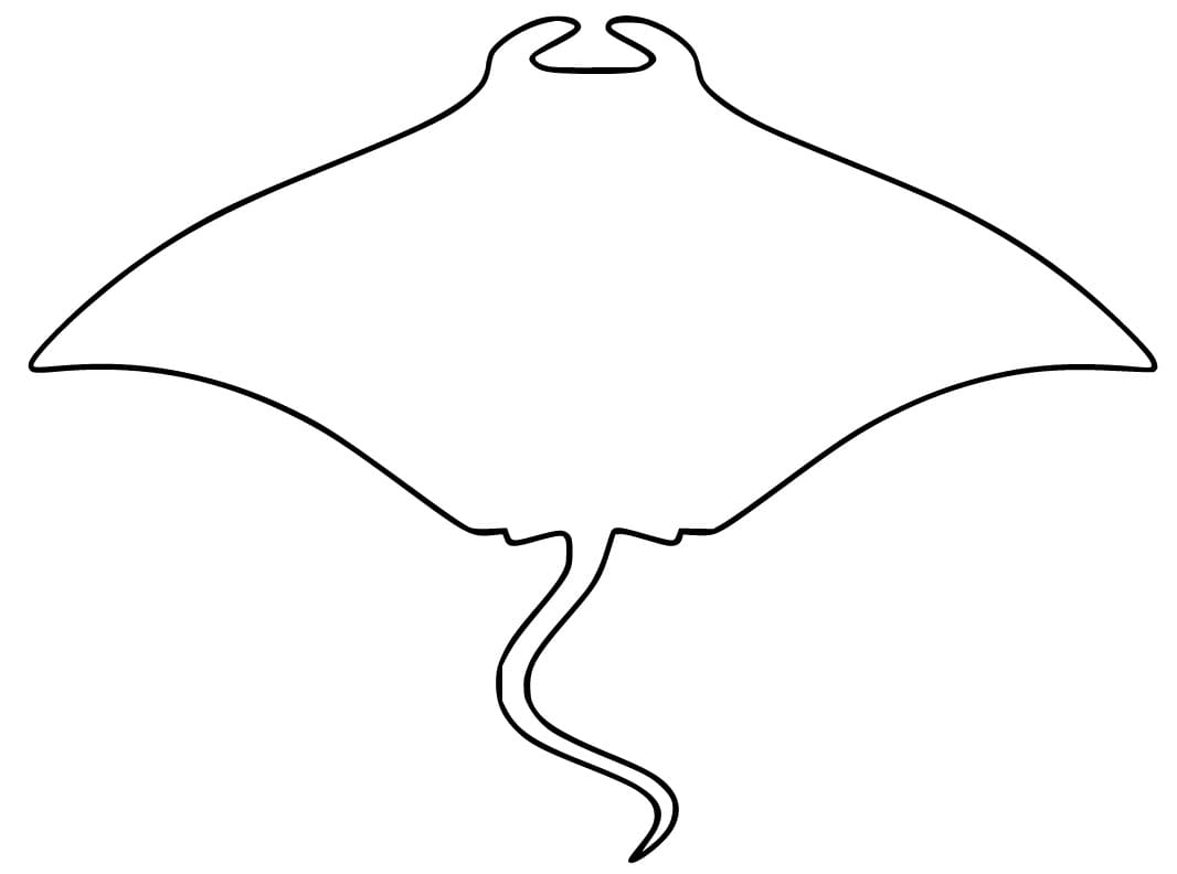 Free Manta Ray Outline Coloring Pages - Coloring Cool