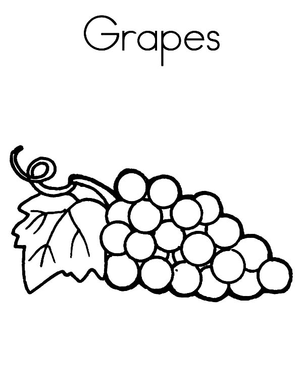 Grapes Printables Coloring Pages Coloring Cool