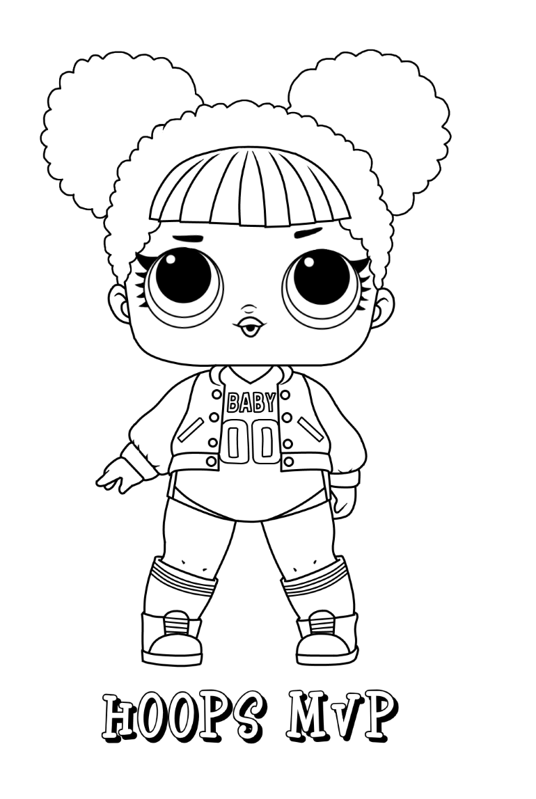 Hoops Mvp Lol Doll Coloring Pages - Coloring Cool