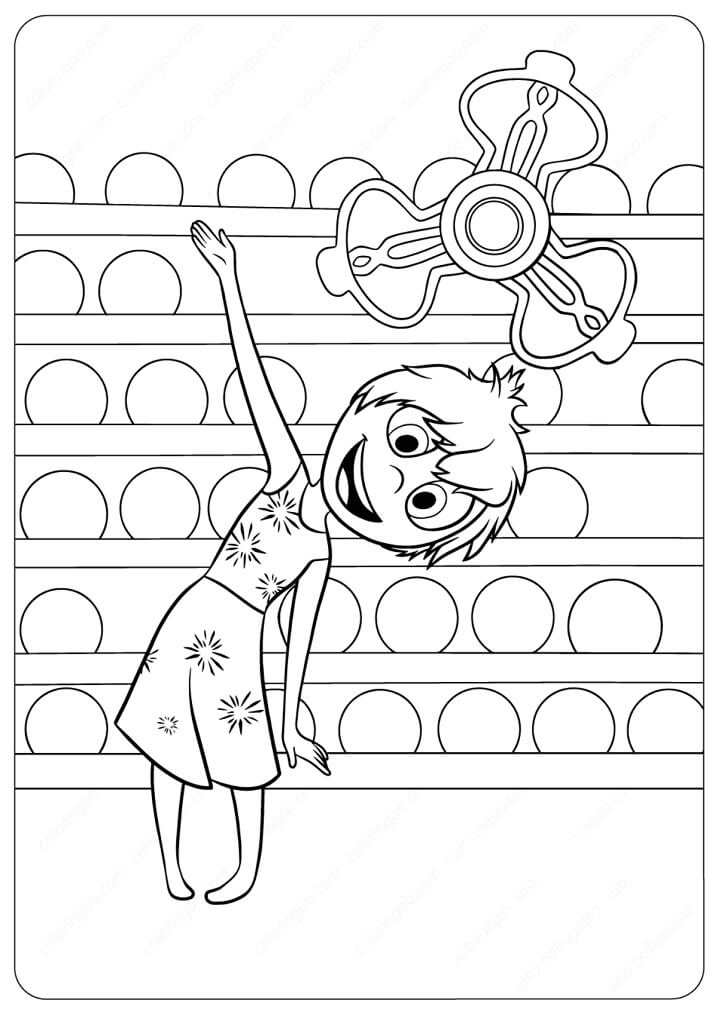 Joy Inside Out 1 Coloring Pages - Coloring Cool
