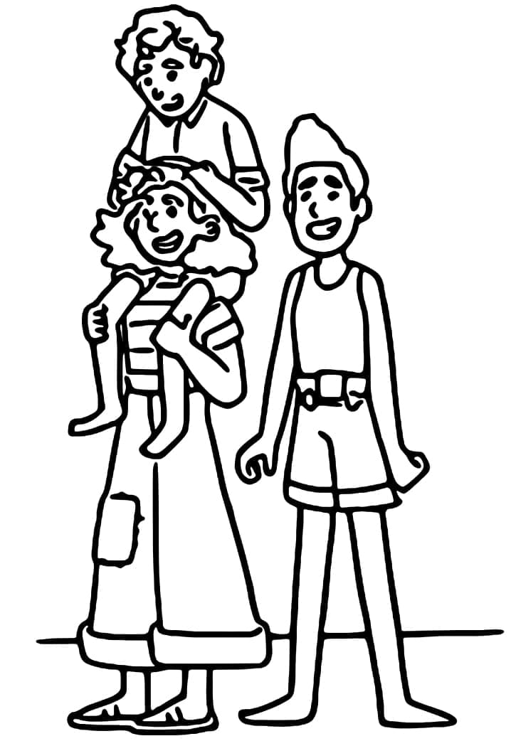 Luca's Family Coloring Pages - Coloring Cool