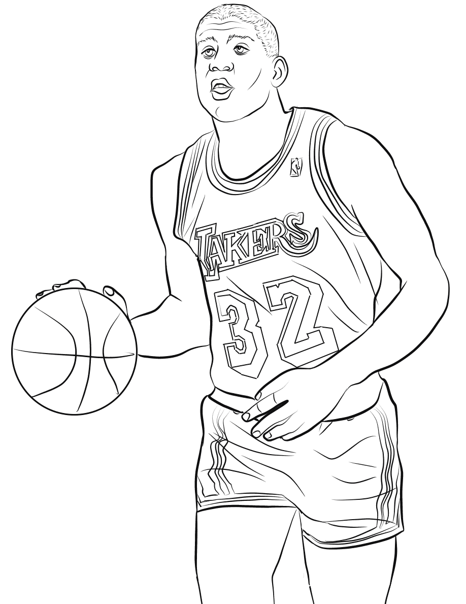Shaquille Oneal Coloring Pages - Coloring Cool