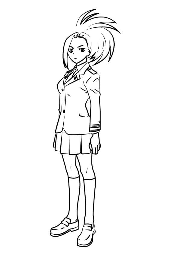 Momo Yaoyorozu From My Hero Academia Coloring Pages Coloring Cool