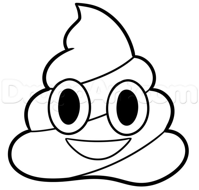 Emoji Poop Coloring Pages - Coloring Cool