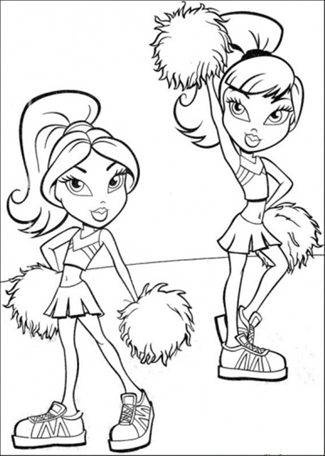 Printable Cheerleaders Coloring Pages - Coloring Cool
