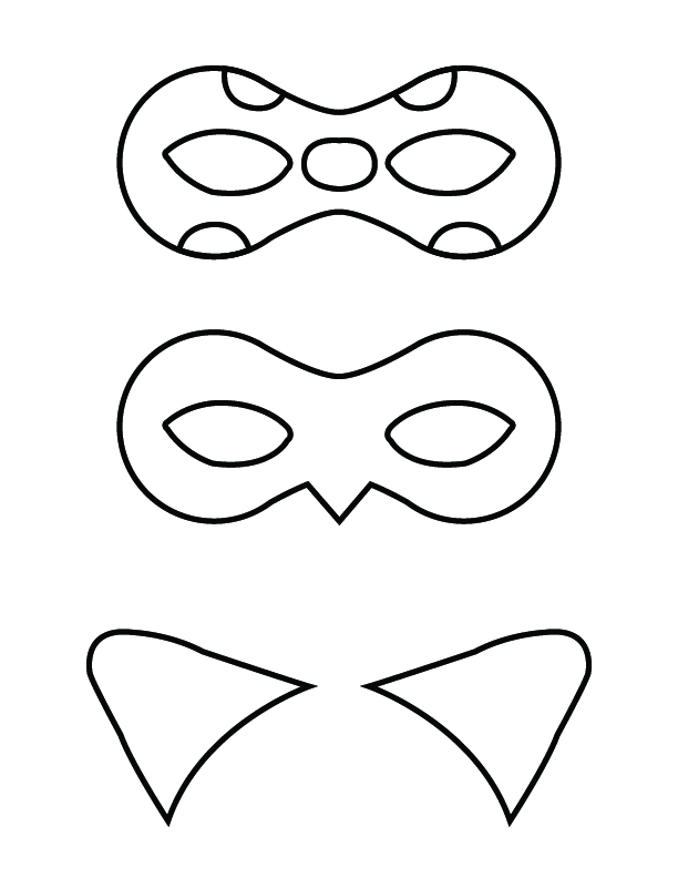 Printable Mask And Ears Coloring Pages Coloring Cool