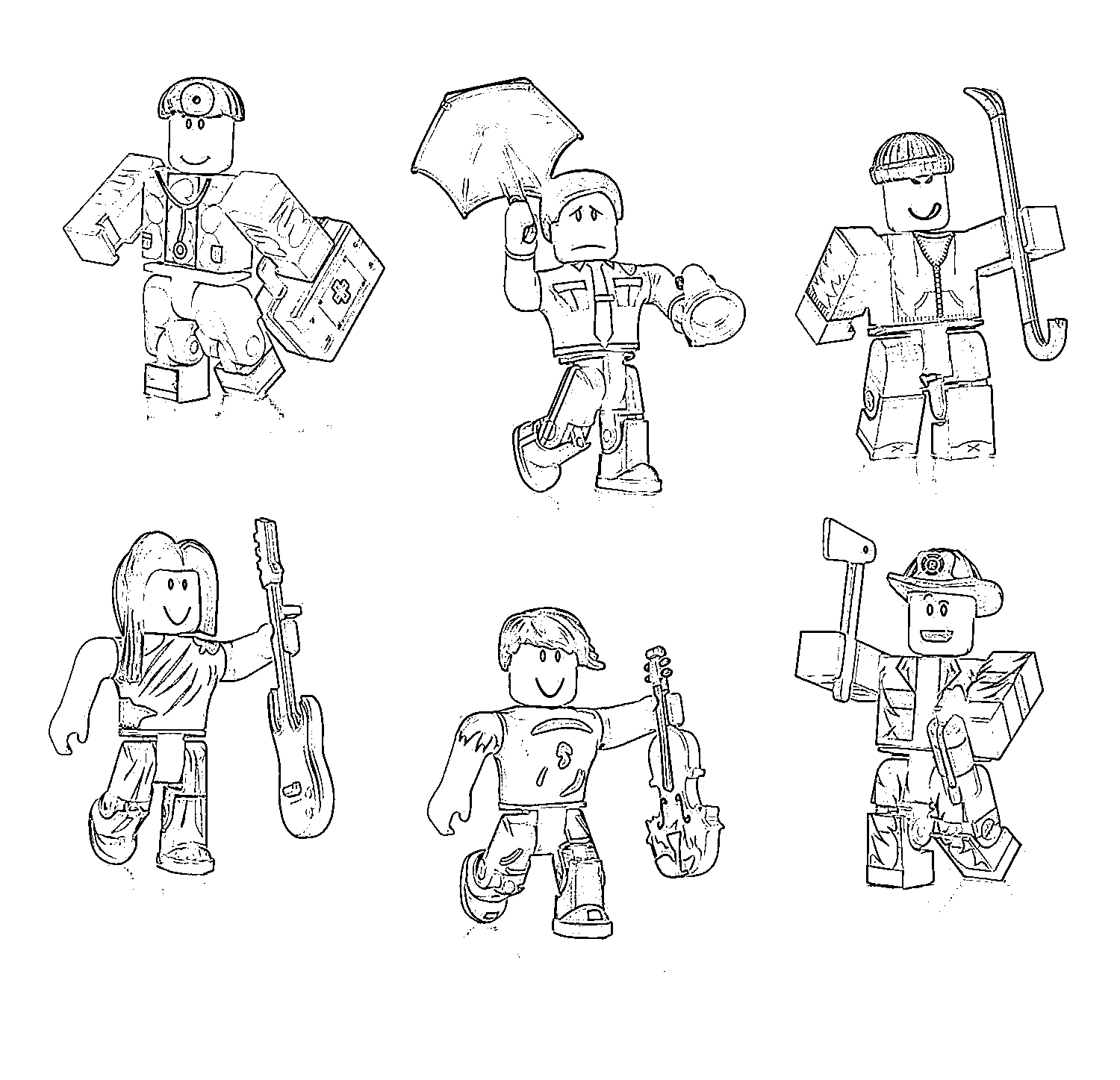 Roblox Characters Coloring Pages Coloring Cool