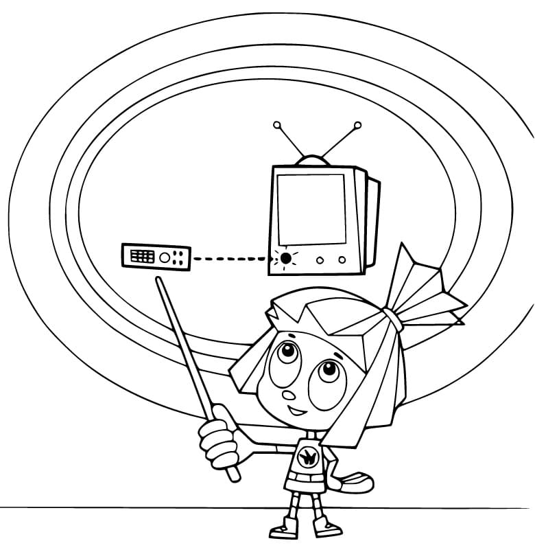 Simka and TV Coloring Pages - Coloring Cool
