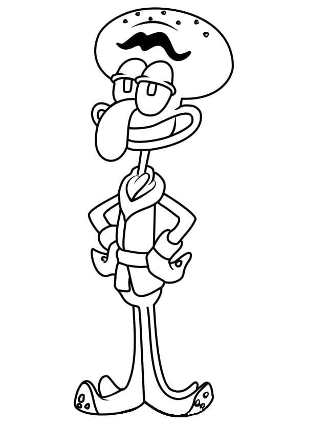 Squidward Coloring Pages - Coloring Cool