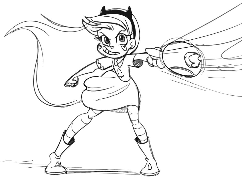 Star Butterfly Using Power. 
