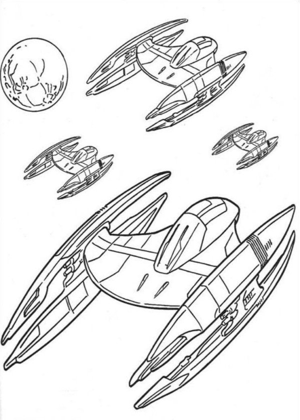 Star Wars Spaceships Coloring Pages - Coloring Cool
