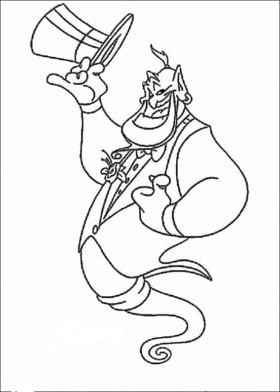 5400 Genie Coloring Pages Disney HD - Coloring Pages Printable