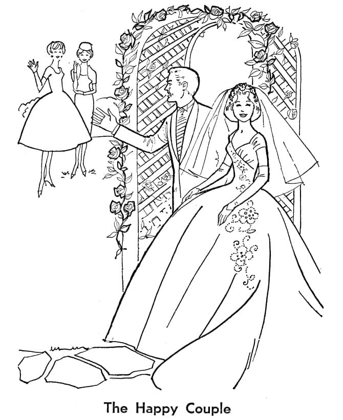 The Happy Couple Coloring Pages - Coloring Cool