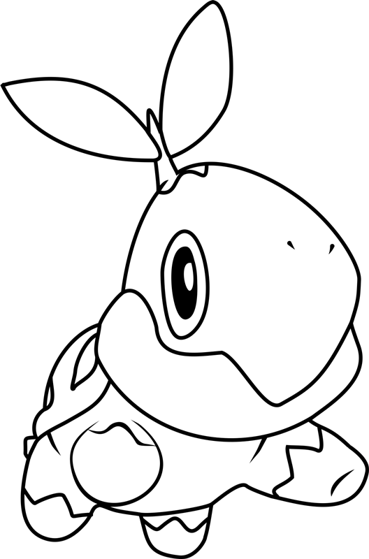 Free Turtwig Pokemon coloring page to Print, Download or Color online. 