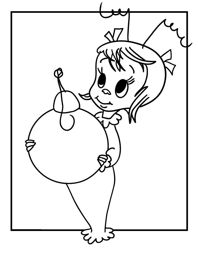Lovely Cindy Lou Who Coloring Page