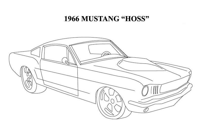1965 Mustang Coloring Page