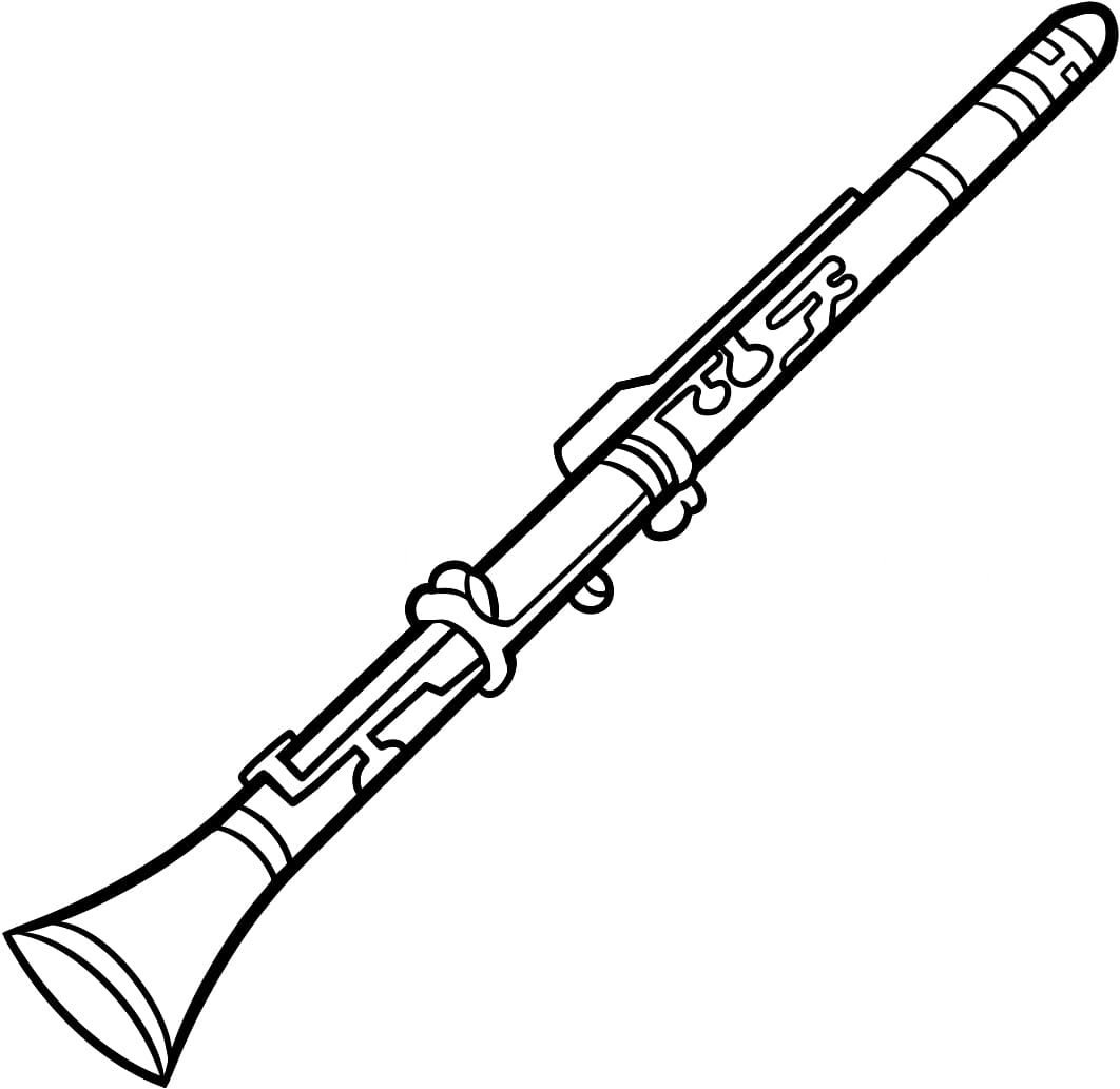 A Clarinet Coloring Page