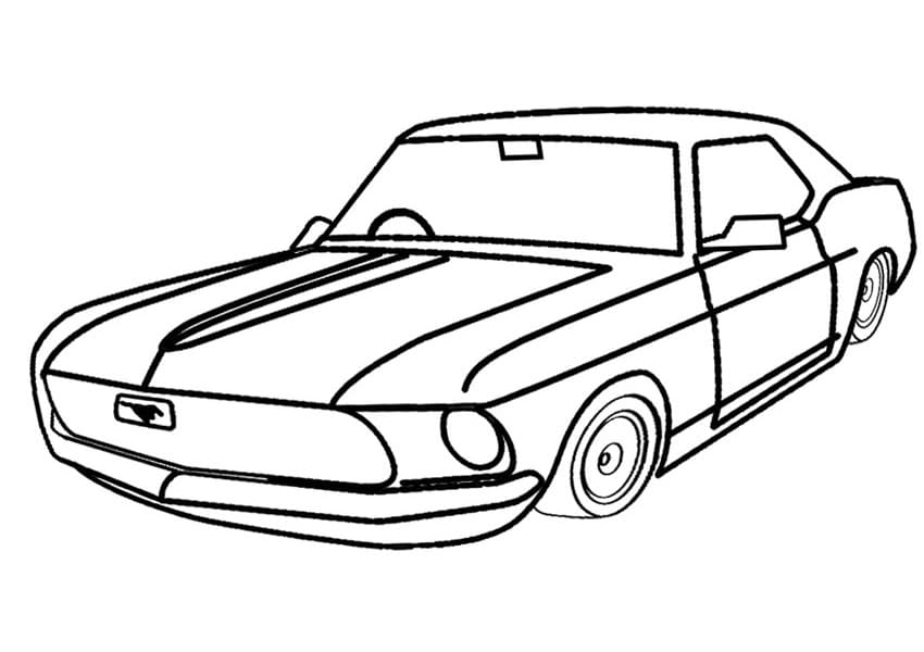 A Mustang Coloring Page