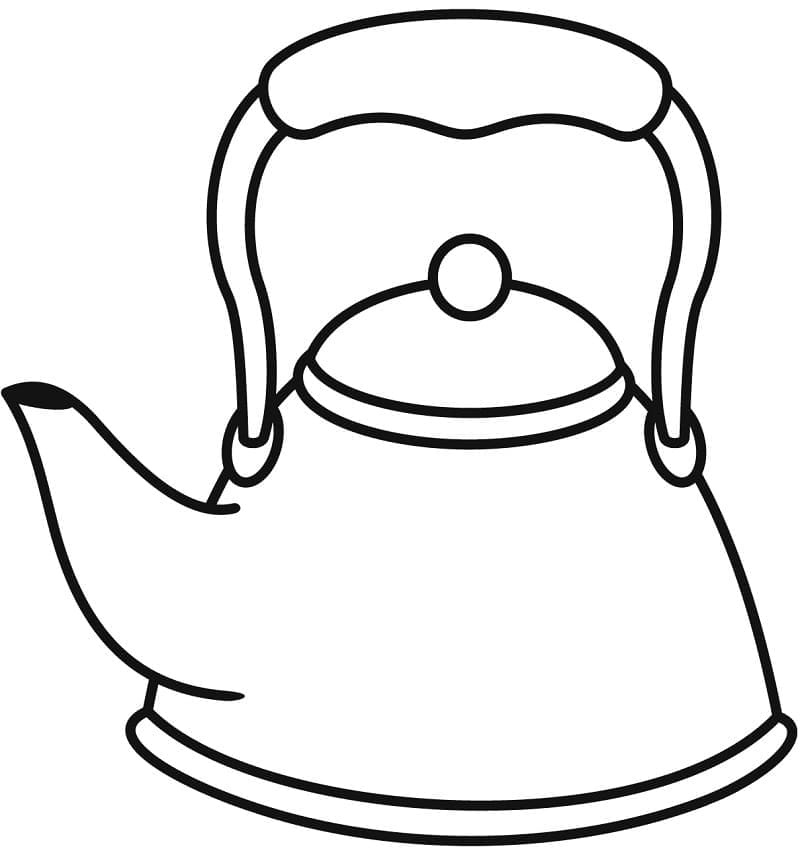 A Teapot Coloring Page
