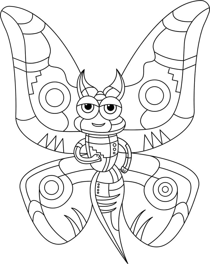 Abstract Butterfly Coloring Page